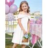 imageGRACE KARIN Girls Elegant Dress Off Shoulder ALine Casual Party Dresses for 614 YearsWhite