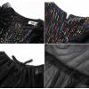 imageGRACE KARIN Girls Sequin Dress Formal Pageant Sparkle Party Ruffle Prom Maxi Dress Size 514YBlack Multicolor