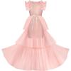 imageGRACE KARIN Girls Sequin Dress Formal Pageant Sparkle Party Ruffle Prom Maxi Dress Size 514YFantasy Pink