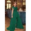 imageGRACE KARIN Girls Sequin Dress Formal Pageant Sparkle Party Ruffle Prom Maxi Dress Size 514YGreen