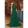 imageGRACE KARIN Girls Sequin Dress Formal Pageant Sparkle Party Ruffle Prom Maxi Dress Size 514YGreen