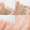 imageGRACE KARIN Girls Sequin Dress Formal Pageant Sparkle Party Ruffle Prom Maxi Dress Size 514YRose Gold