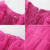 imageGRACE KARIN Girls Sequin Dress Formal Pageant Sparkle Party Ruffle Prom Maxi Dress Size 514YRose Red