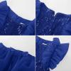 imageGRACE KARIN Girls Sequin Dress Formal Pageant Sparkle Party Ruffle Prom Maxi Dress Size 514YRoyal Blue