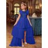 imageGRACE KARIN Girls Sequin Dress Formal Pageant Sparkle Party Ruffle Prom Maxi Dress Size 514YRoyal Blue