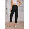 imageGRACE KARIN Womens 2025 Work Pants Casual HighWaisted Business Tapered Leg Trousers with PocketsBlack