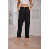 imageGRACE KARIN Womens 2025 Work Pants Casual HighWaisted Business Tapered Leg Trousers with PocketsBlack