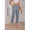imageGRACE KARIN Womens 2025 Work Pants Casual HighWaisted Business Tapered Leg Trousers with PocketsBlue Grey
