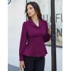 imageGRACE KARIN Womens Long Sleeve Tops Business Casual Dressy Button Down Peplum Blouses Fall Collared Work Elegant ShirtPurple