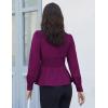 imageGRACE KARIN Womens Long Sleeve Tops Business Casual Dressy Button Down Peplum Blouses Fall Collared Work Elegant ShirtPurple