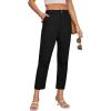 imageGRACE KARIN Womens 2025 Work Pants Casual HighWaisted Business Tapered Leg Trousers with PocketsBlack
