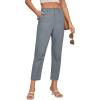 imageGRACE KARIN Womens 2025 Work Pants Casual HighWaisted Business Tapered Leg Trousers with PocketsBlue Grey