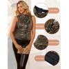 imageGRACE KARIN Sequin Tank Tops for Women Sparkly Party Shirts Glitter Sleeveless Cami Crop Vest Shimmer Club TopBlack Gold