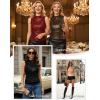 imageGRACE KARIN Sequin Tank Tops for Women Sparkly Party Shirts Glitter Sleeveless Cami Crop Vest Shimmer Club TopBlack Gold