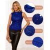 imageGRACE KARIN Sequin Tank Tops for Women Sparkly Party Shirts Glitter Sleeveless Cami Crop Vest Shimmer Club TopBlue