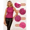 imageGRACE KARIN Sequin Tank Tops for Women Sparkly Party Shirts Glitter Sleeveless Cami Crop Vest Shimmer Club TopRose Red