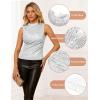 imageGRACE KARIN Sequin Tank Tops for Women Sparkly Party Shirts Glitter Sleeveless Cami Crop Vest Shimmer Club TopSilver White