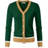 imageGRACE KARIN Womens Cardigan Sweaters Lightweight Long Sleeve Cropped Cardigan Fall Fashion Outfits Clothes Striped ShrugGreen Yellow