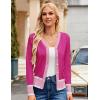 imageGRACE KARIN Womens Cardigan Sweaters Lightweight Long Sleeve Cropped Cardigan Fall Fashion Outfits Clothes Striped ShrugHot Pink