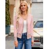 imageGRACE KARIN Womens Cardigan Sweaters Lightweight Long Sleeve Cropped Cardigan Fall Fashion Outfits Clothes Striped ShrugPink