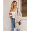 imageGRACE KARIN Womens Long Cardigan Sweater Open Front Classic Knitted Lightweight Sweater Coat with PocketsA Tan
