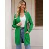 imageGRACE KARIN Womens Long Cardigan Sweater Open Front Classic Knitted Lightweight Sweater Coat with PocketsApple Green
