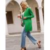 imageGRACE KARIN Womens Long Cardigan Sweater Open Front Classic Knitted Lightweight Sweater Coat with PocketsApple Green
