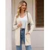 imageGRACE KARIN Womens Long Cardigan Sweater Open Front Classic Knitted Lightweight Sweater Coat with PocketsBeige