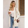 imageGRACE KARIN Womens Long Cardigan Sweater Open Front Classic Knitted Lightweight Sweater Coat with PocketsBeige