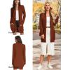 imageGRACE KARIN Womens Long Cardigan Sweater Open Front Classic Knitted Lightweight Sweater Coat with PocketsCaramel