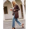 imageGRACE KARIN Womens Long Cardigan Sweater Open Front Classic Knitted Lightweight Sweater Coat with PocketsCoffee