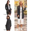 imageGRACE KARIN Womens Long Cardigan Sweater Open Front Classic Knitted Lightweight Sweater Coat with PocketsDeep Grey