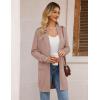 imageGRACE KARIN Womens Long Cardigan Sweater Open Front Classic Knitted Lightweight Sweater Coat with PocketsFawn