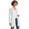 imageGRACE KARIN Womens Long Cardigan Sweater Open Front Classic Knitted Lightweight Sweater Coat with PocketsIvory