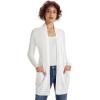 imageGRACE KARIN Womens Long Cardigan Sweater Open Front Classic Knitted Lightweight Sweater Coat with PocketsIvory