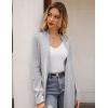 imageGRACE KARIN Womens Long Cardigan Sweater Open Front Classic Knitted Lightweight Sweater Coat with PocketsLight Grey