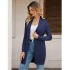 imageGRACE KARIN Womens Long Cardigan Sweater Open Front Classic Knitted Lightweight Sweater Coat with PocketsNavy Blue