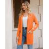 imageGRACE KARIN Womens Long Cardigan Sweater Open Front Classic Knitted Lightweight Sweater Coat with PocketsOrange