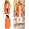 imageGRACE KARIN Womens Long Cardigan Sweater Open Front Classic Knitted Lightweight Sweater Coat with PocketsOrange