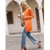 imageGRACE KARIN Womens Long Cardigan Sweater Open Front Classic Knitted Lightweight Sweater Coat with PocketsOrange