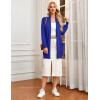 imageGRACE KARIN Womens Long Cardigan Sweater Open Front Classic Knitted Lightweight Sweater Coat with PocketsRoyal Blue