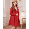 imageGRACE KARIN Girls Dress Coat Wool Peacoat with Lapel Pockets Winter Warm Long Jacket for Kids Size 614Red
