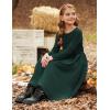 imageGRACE KARIN Girls Fall Long Sleeve Dresses Girl Casual Maxi Dress with Pockets Kids Formal Party Dress Size 614Emerald Green