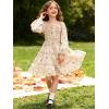 imageGRACE KARIN Girls Fall Long Sleeve Floral Square Neck Smock Tiered Casual Holiday Teen Dress Size 514Apricot Pink Floral