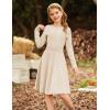 imageGRACE KARIN Girls Sweater Dress Long Sleeve Knit A Line Casual Midi Fall Winter Dresses 612 YearsBeige