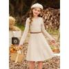 imageGRACE KARIN Girls Sweater Dress Long Sleeve Knit A Line Casual Midi Fall Winter Dresses 612 YearsBeige