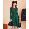imageGRACE KARIN Girls Sweater Dress Long Sleeve Knit A Line Casual Midi Fall Winter Dresses 612 YearsGreen