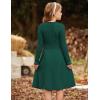 imageGRACE KARIN Girls Sweater Dress Long Sleeve Knit A Line Casual Midi Fall Winter Dresses 612 YearsGreen
