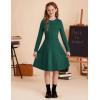 imageGRACE KARIN Girls Sweater Dress Long Sleeve Knit A Line Casual Midi Fall Winter Dresses 612 YearsGreen