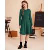 imageGRACE KARIN Girls Sweater Dress Long Sleeve Knit A Line Casual Midi Fall Winter Dresses 612 YearsGreen